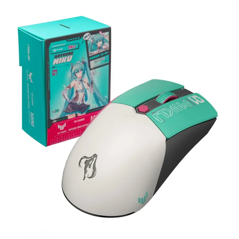 ASUS TUF Gaming Mini Mouse inalámbrico Hatsune Miku Edition, 65 Gramos, conectividad de Tres Modos, Sensor de 12.000 PPP