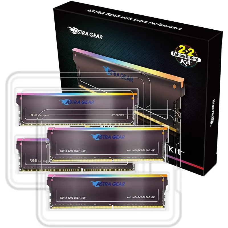 [01317] Astra Gear 16GB KIT RGB 8GBx2 3600 MHz + 2 Demo (PC4-28800) 2 kit RGB AHL18E6SC8G8E8G36KE