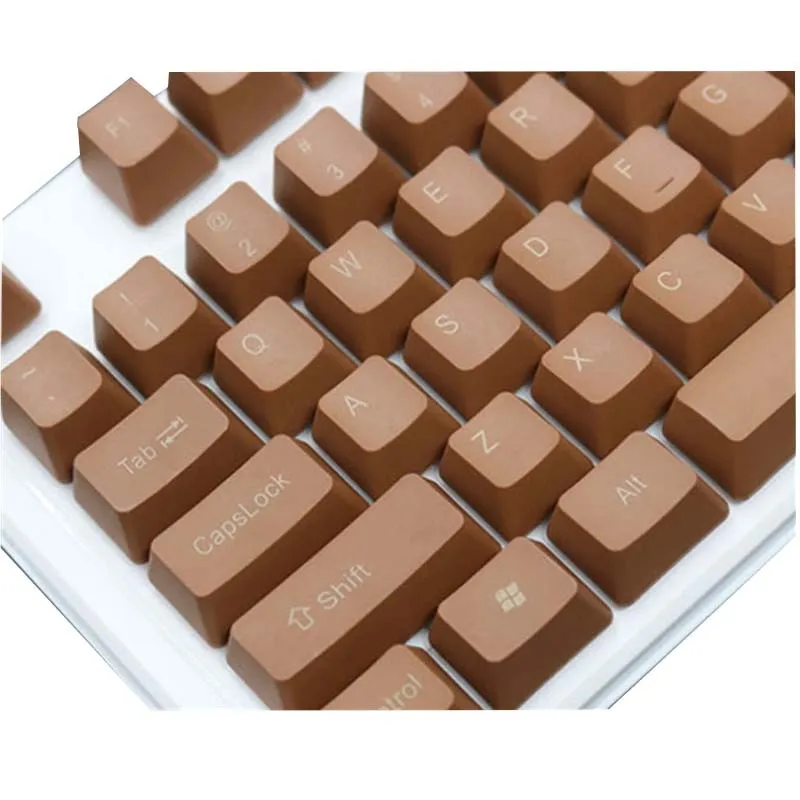 [02140] 111 teclas marrón traslúcidas de  ABS para Teclado mecánico Cherry/Kailh/Gateron/Outemu Layout Ingles