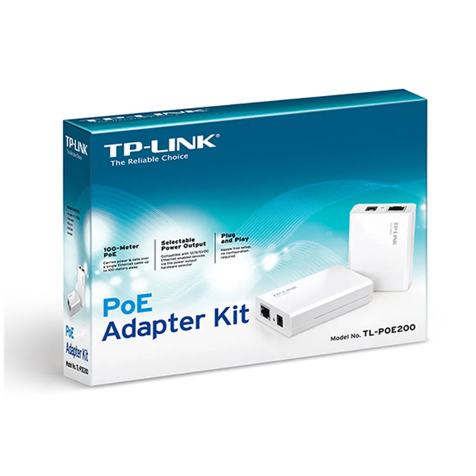 [02156] TP Link Kit POE TL-POE200 Energía a través del Adaptador de Ethernet