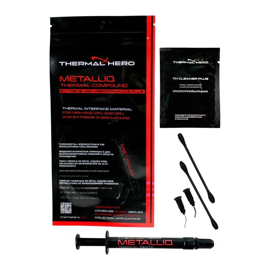 [02555] THERMAL HERO METALLIQ Pasta 1g 80W/m* Extreme High Thermal PC Cooling Extreme Overcklocking Xbox Playstation