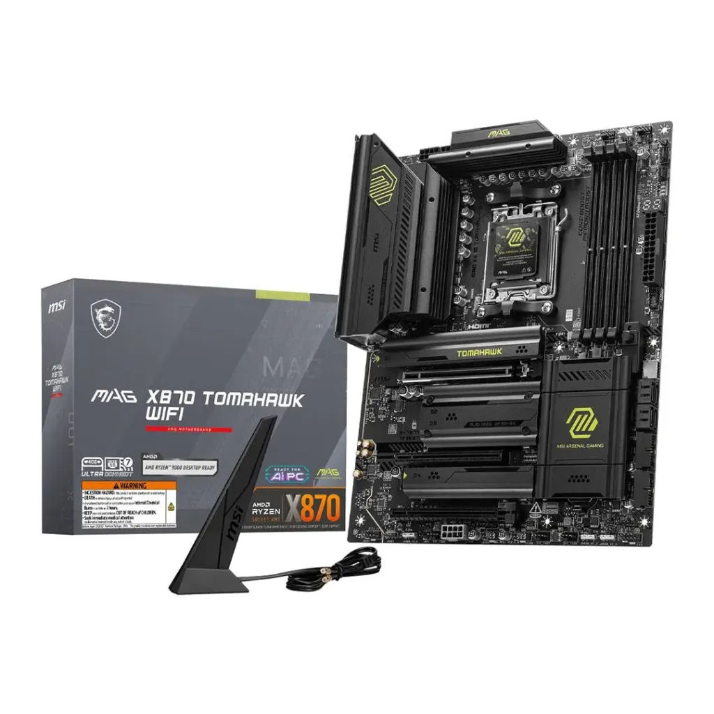 [03038] MSI MAG X870 TOMAHAWK WIFI AM5 ATX Gaming Motherboard, 4x SATA 6Gb/s AMD Wi-Fi 7 USB 4.0