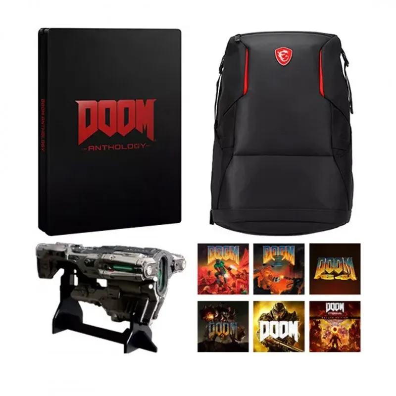 [03113] Doom Anthology + réplica de BFG 5'' con luces LED y soporte SteelBook exclusivo + Mochila MSI Urban Raider Gaming Black