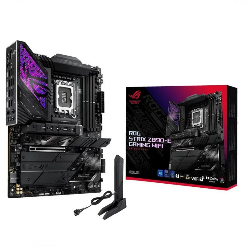 [03140] ASUS ROG STRIX Z890-E GAMING WIFI LGA 1851 DDR5 ATX  18+2+1+2 stages, DDR5, WiFi 7, 7x M.2, Thunderbolt™ 4 90MB1IM0-M0EAY0