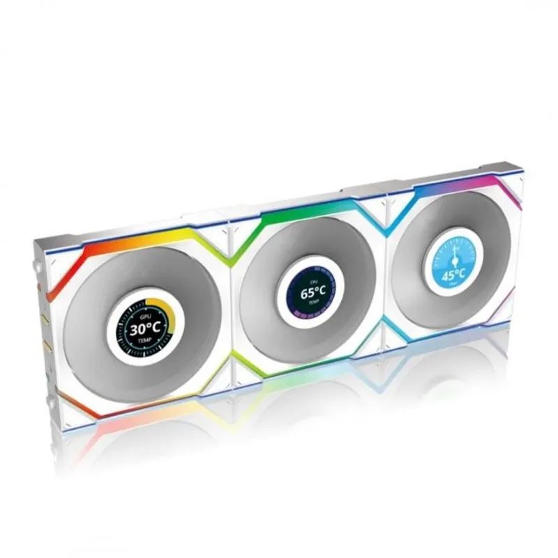 [03300] Lian Li UNI Fan TL LCD 120 Wireless White 1x 120mm 2.4 GHz Infinity Mirror Design LCD Display 12TLLCD1W1W