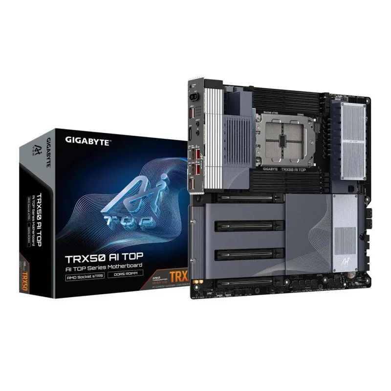 [03570] GIGABYTE TRX50 AI TOP sTR5 AMD TRX50 EATX - DDR5, PCIe 5.0 M.2, PCIe 5.0, USB4 Type-C, Wi-Fi 7, Marvell 10GbE