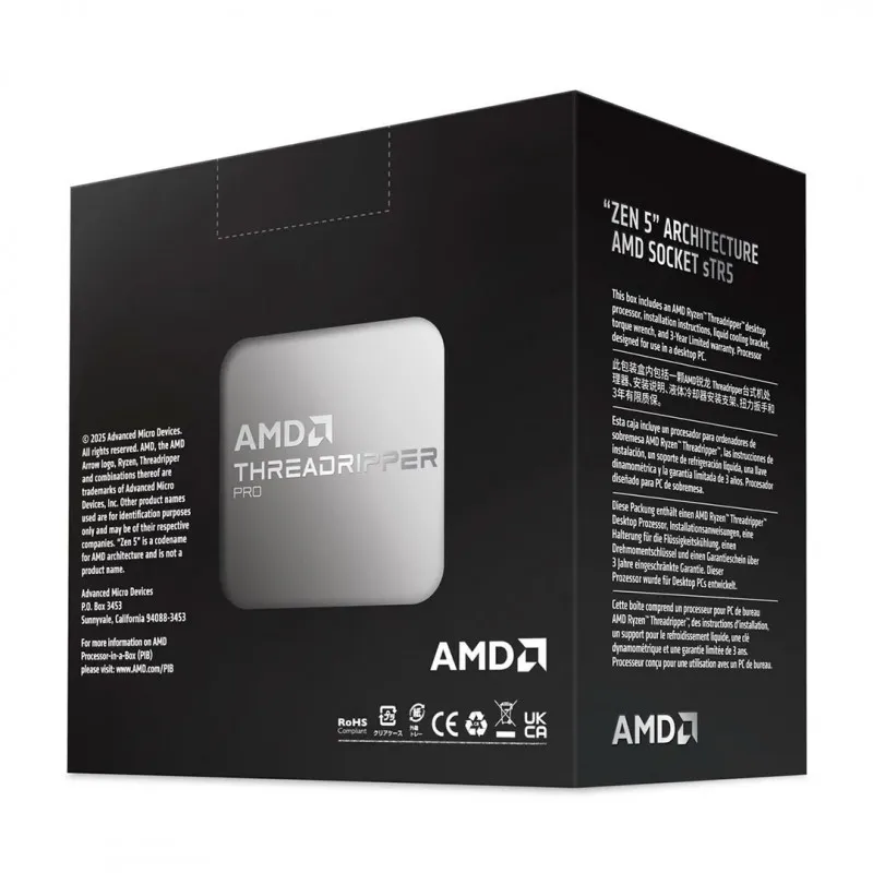 [03578] AMD 9970X Ryzen Threadripper 64 hilos 32-Core 4.0 GHz Socket sTR5 350W 100-000001594WOF