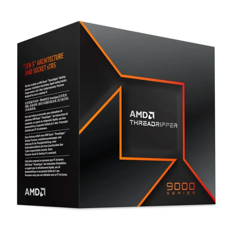 [03579] AMD 9960X Ryzen Threadripper 48 Hilos 24 núcleos 4,2 GHz Socket sTR5 350W Sin procesador gráfico integrado - 100-000001595WOF