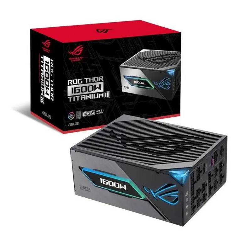 [03590] ASUS ROG Thor 1600W Titanium III 80 PLUS Titanium Certified, ATX 3.1, GaN MOSFET,  Magnetic OLED Display
