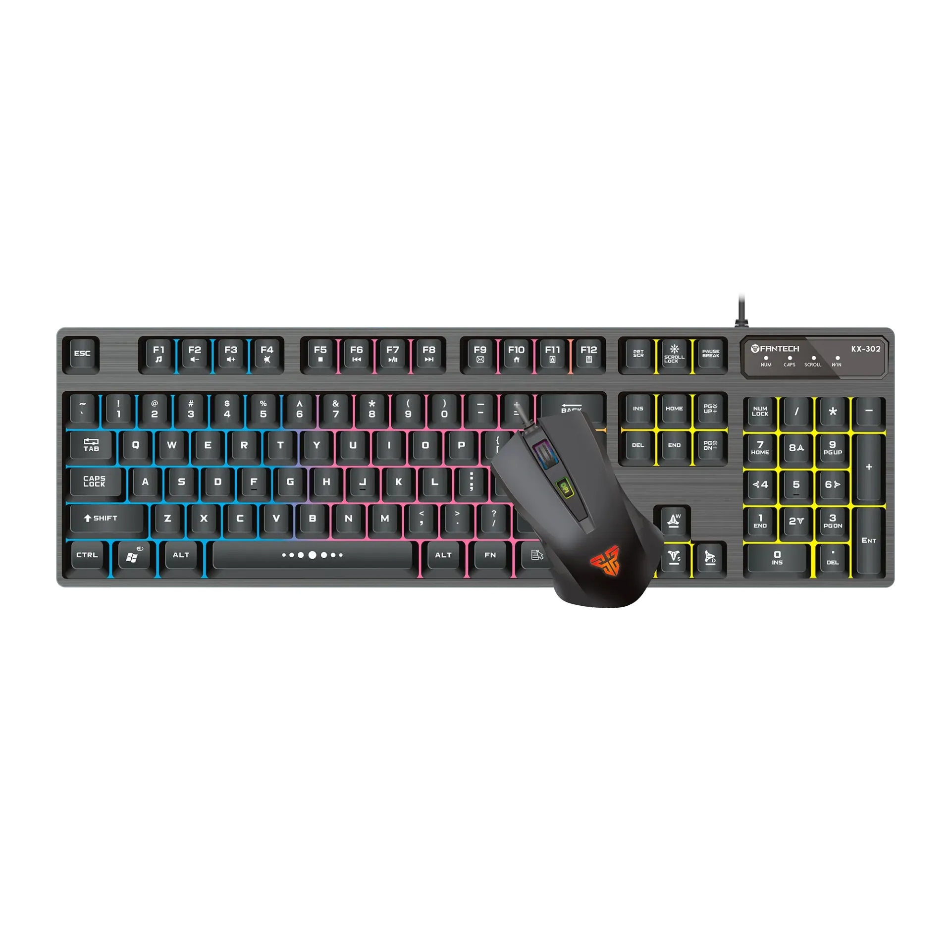 [N/A] Teclado + Mouse Fantech KX302 Major RGB Kit