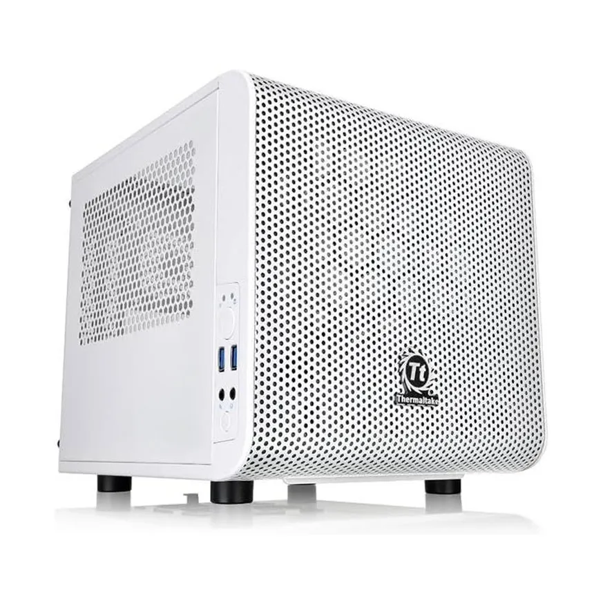 Thermaltake Core V1 Snow Edition Extreme Case Mini ITX Cube Compatible Air y Liquid Cooling Gabinete