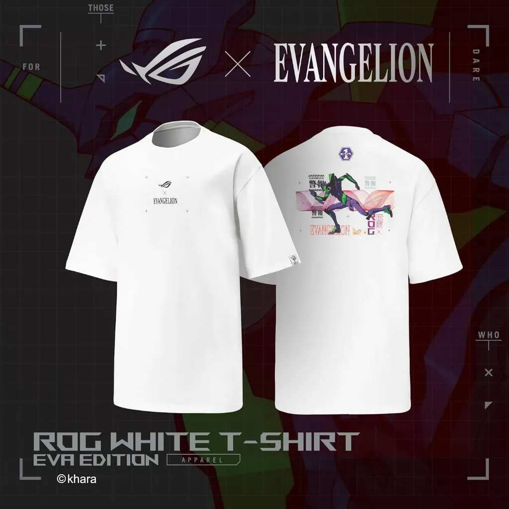 [01893] Polera ROG Edición EVA M Blanca CT1012 ROG EVA EVA01/WH/M//WW