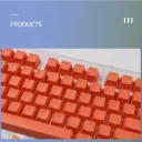 111 teclas naranjas traslúcidas de  ABS para Teclado mecánico Cherry/Kailh/Gateron/Outemu Layout Ingles