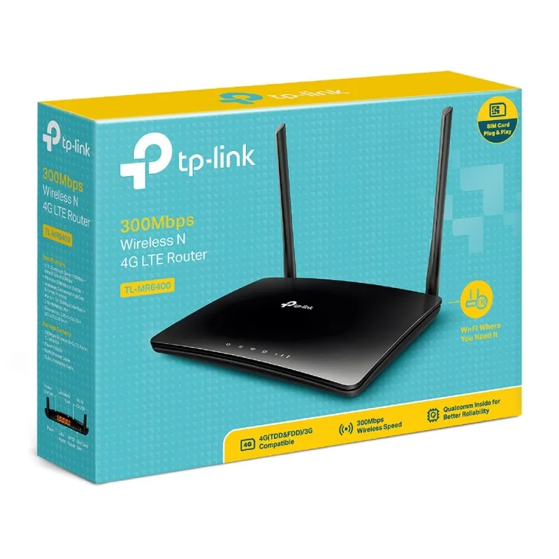 [02312] TP-Link TL-MR6400 Router 4G LTE Inalámbrico N a 300Mbps