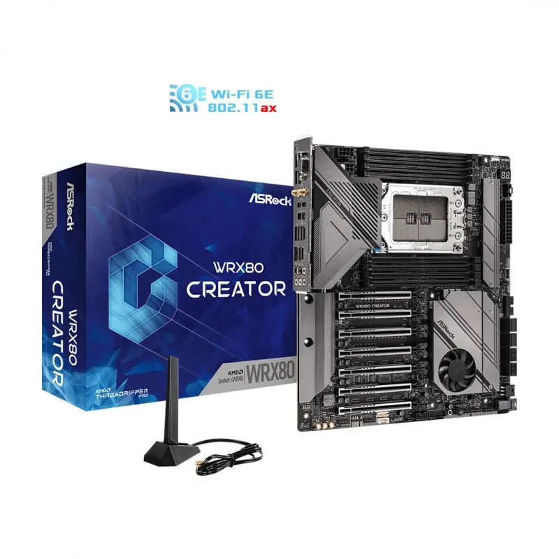 ASRock WRX80 CREATOR R2.0 AMD WRX80 SATA 6Gb/s EATX 2 Thunderbolt™ 4 Type-C