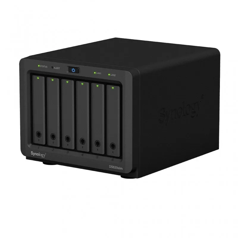 [03069] Synology DiskStation DS620slim NAS Server with Celeron 2.0GHz CPU 2x1GbE LAN Ports DSM
