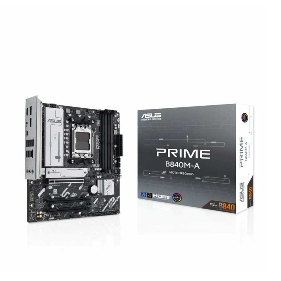 [03143] ASUS Prime B840M-A AM5 DDR5 mATX Motherboard - 4 DIMM