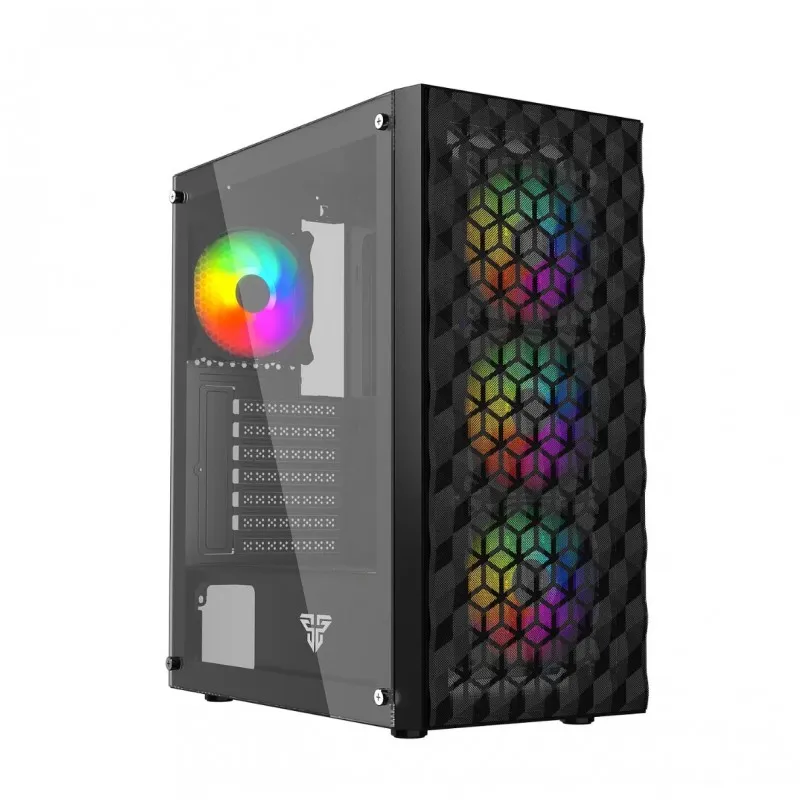 Fantech AERO CG83 Black ATX CASE 4x Fan Incluido Auto RGB 360MM Watercooling