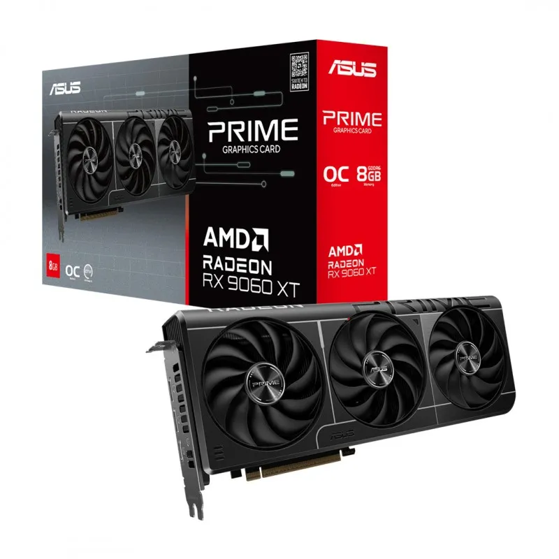 [03256] ASUS PRIME Radeon RX 9060XT 8GB OC GDDR6 PCI Express 5.0 x16 ATX PRIME-RX9060XT-O8G