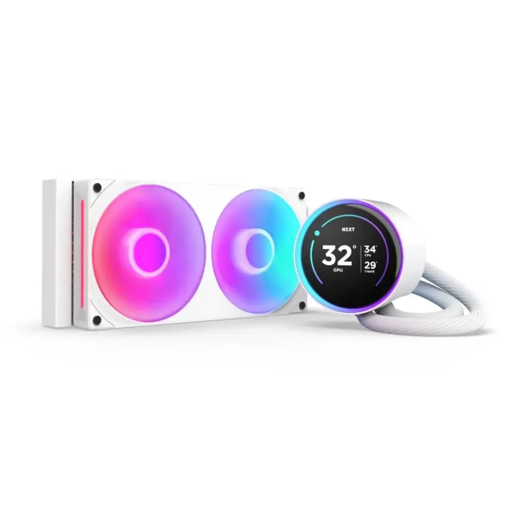 [03342] NZXT KRAKEN ELITE WHITE RGB 240mm LCD 2,72" LGA 1851 1700 1200 115X y AMD AM5 AM4 RL-KR24E-W2