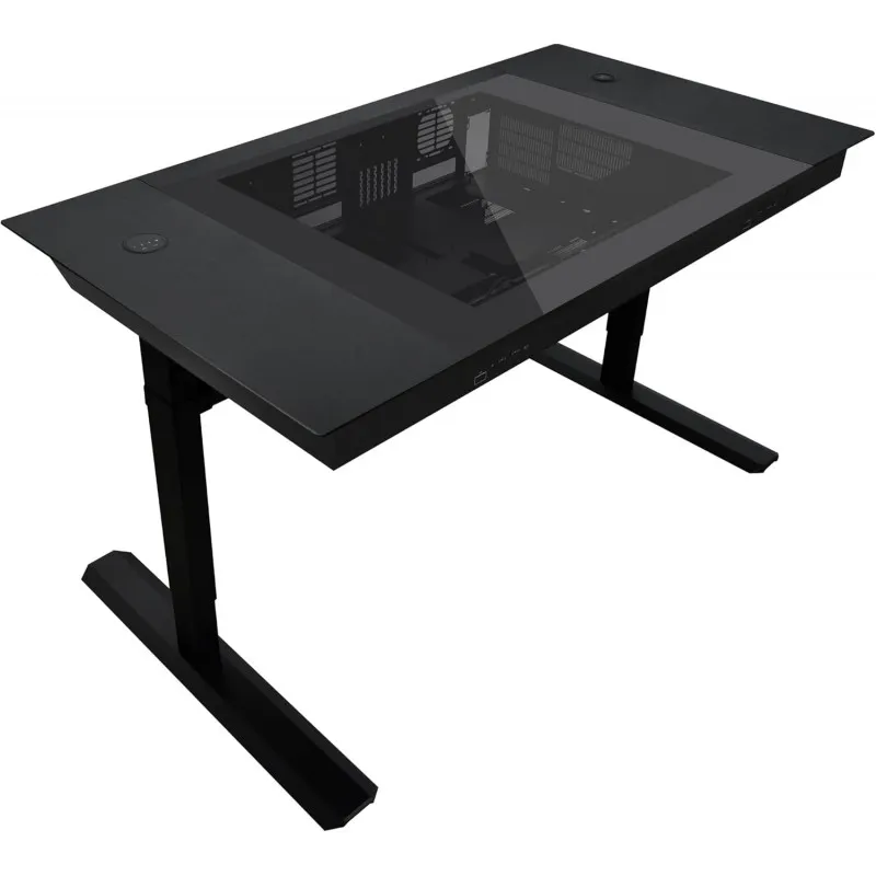 Lian Li DK-07X DK07X Escritorio Gabinete Doble ATX motorizado, doble E-ATX, carga inalámbrica