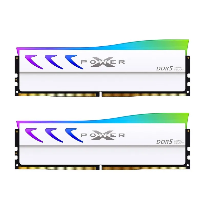 [03541] Silicon Power DDR5 64GB (32GBx2) Storm RGB White 6000MT/s (PC5-48000) 288-pin CL38 1.35V SP064GXLWU60BFDL