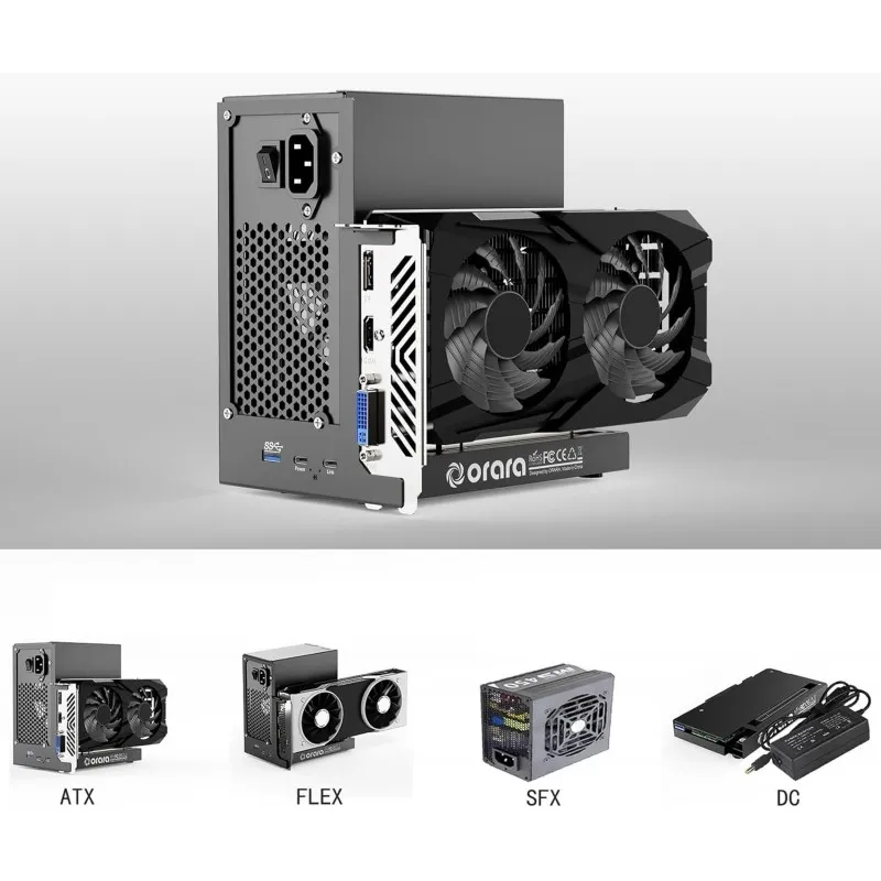 [03548] Estación de GPU externa eGPU  Thunderbolt 3/4, USB 4 NVIDIA/AMD PCIe 16x, PD 85W, Daisy Chain, DC/ATX/SFX/Flex