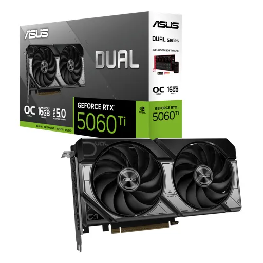 [03608] ASUS DUAL RTX 5060 Ti OC Edition, 16GB GDDR7, 128-bit, PCI-e 5.0 DUAL-RTX5060TI-O16G