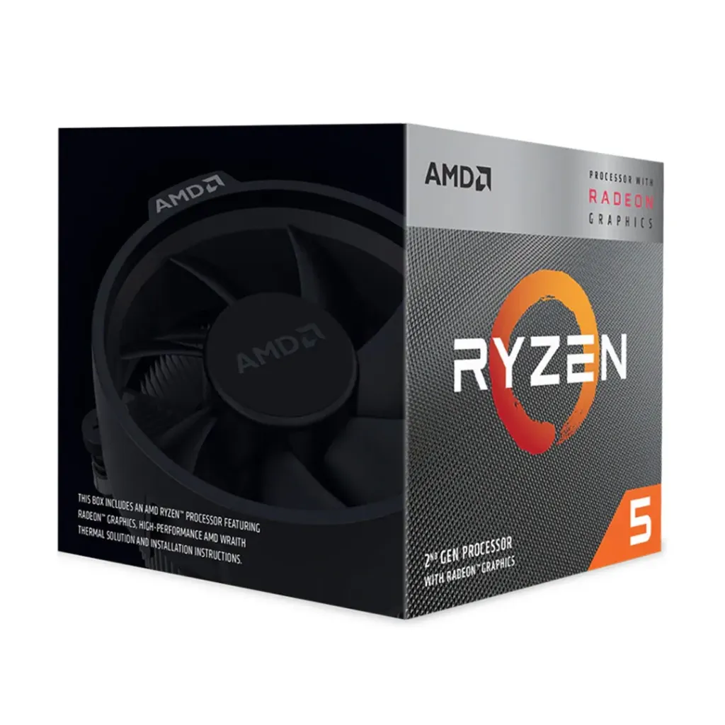 AMD Ryzen 5 3400G 4-Core 3.7 GHz (4.2 GHz Max Boost) Socket AM4 65W