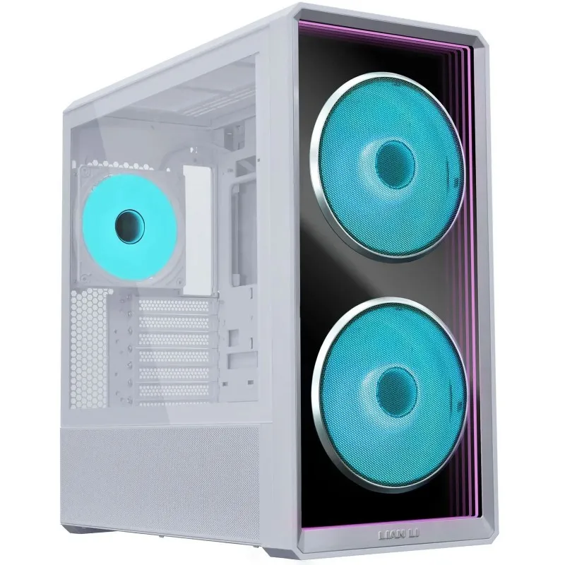 [03811] Lian Li LANCOOL 217 INF White Infinity Mirror,Mid Tower ATX, X3 fans (2 ARGBx170 mm, 1x140 mm),frontal cristal efecto espejo