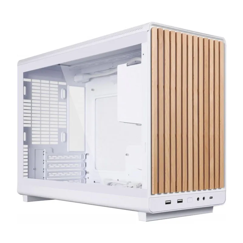 [03839] Lian Li A3 Glass White Wood mATX Vidrio Templado Fan M-ATX G99.A3W-WDG.00