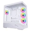 Lian Li V100 ATX White 4x120mm fans ARGB PWM, LED RGB, Plataforma con Vidrio Templado, GPU hasta 420mm