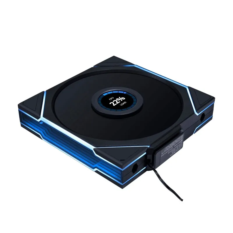 [03819] Lian Li 140mm UNI Fan TL WIRELESS LCD Negro regular - Inalámbrico 2.4GHz, ARGB, Espejo Infinito G99.14TLLCD1W1B.00UNI
