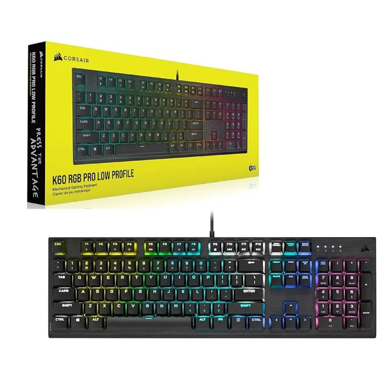 [01883] CORSAIR K60 PRO RGB CHERRY MX Low Profile SPEED Mecanico Español CH-910D018-SP
