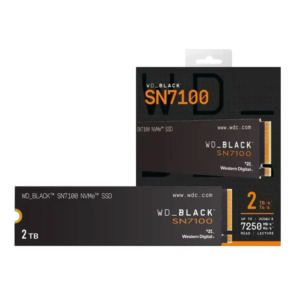 [03804] Western Digital Black 2TB SSD Nvme 2280 Pcie 4.0 7250MB/s SN7100 WDS200T4X0E
