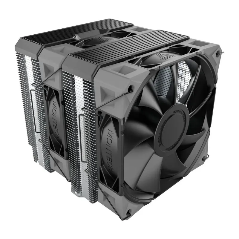 [03849] MONTECH NX600 BLACK CPU FAN 6 tubos 28mm 2000RPM Base cobre 85CFM Intel LGA1700/1851 AMD AM5/AM4
