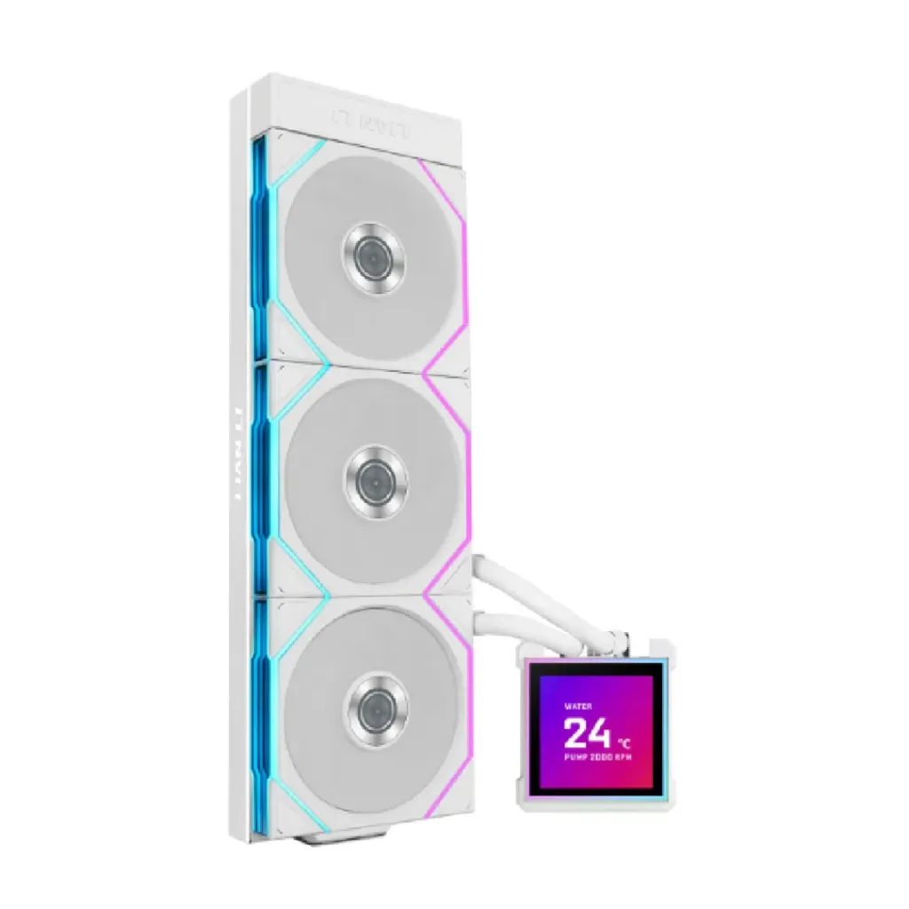 [03862] Lian Li Hydroshift II LCD-S 360TL White ARGB, Intel LGA 1851/1700, AMD AM5/AM4 - 3X TLFans G89.GHS2LCDS36TW.00