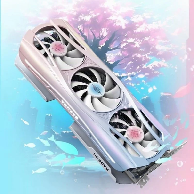 Yeston RX 9070 XT 16G GDDR6 Sakura Atlantis Radeon (YT RX-97XT-16D6-YOB-21PCI)