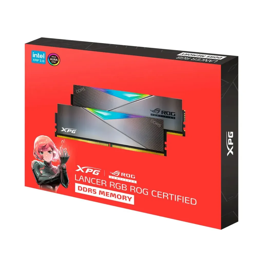 XPG 32GB DDR5 6600MT CL32 KIT Lancer RGB ROG Certified AX5U6600C3216G-DCLARROG