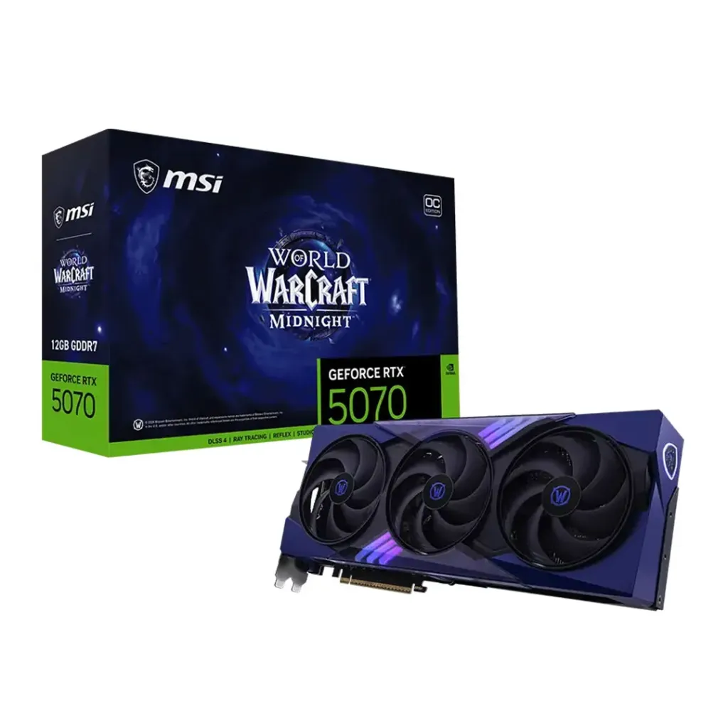 MSI RTX 5070 World of Warcraft VOID EDITION OC 12GB GDDR7 2625 MHz, DisplayPort x 3 2.1a, HDMI 2.1b 912-V532-255