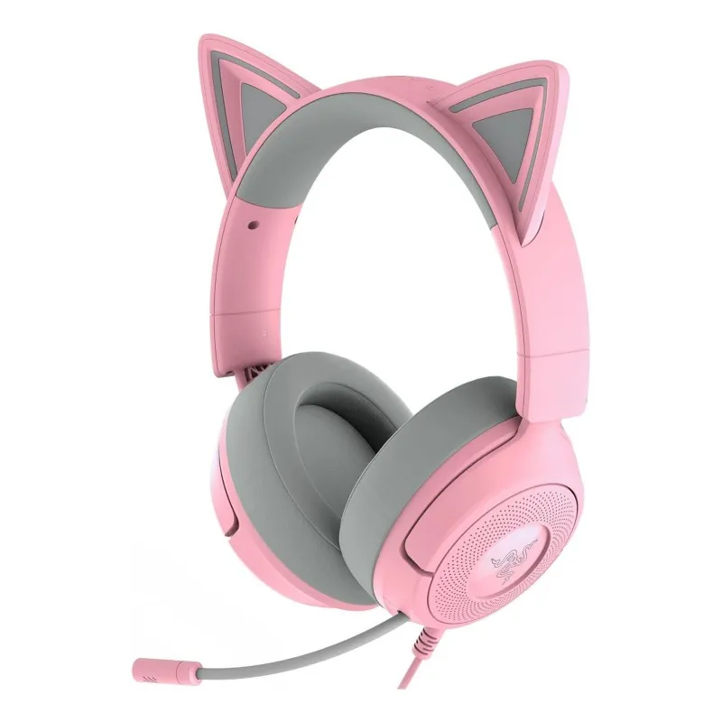 Razer Kraken Kitty V3 X - Orejas Kitty Mic cardioide HyperClear - Controladores de 40 mm - Sonido Surround 7.1