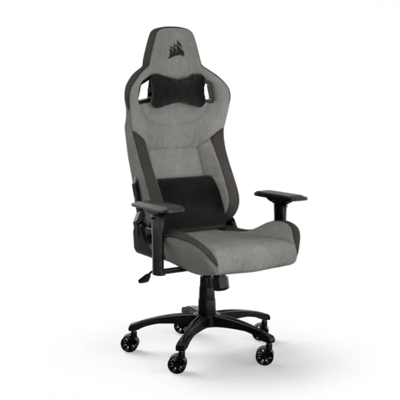 Corsair T3 RUSH Gris/Carbón Tela Silla Gamer Profesional reclinable, transpirable CF-9010056-WW