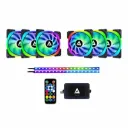 Apevia LP612L2S-RGB Lunar Pro 120mm RGB – Pack 6 ventiladores + control