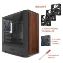 AirFlow ROBLE Artis Black/Madera, USB-C x4 Fan, Gabinete ATX E-ATX SSI CEB y SSI EEB