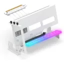EZDIY-FAB Soporte de GPU RGB All White Multi-Angulo PCIe 4.0 ajuste ángulo YIHPI333-19