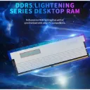 Memoria DDR5 Blanca 16GB 6000MT/s Cristal Cas 38 RGB XMP3.0 AMD Expo 1.4v Udimm