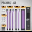 EZDIY-FAB KIT V2 Black/Purple Extensión KIT 6 cable PSU 300mm 16AWG 300mm 24P/EPS 8P-4+4P*2/ PCIE8P-6+2P*3 EZDPI228-5