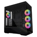 Lian Li V100 ATX 4x120mm fans ARGB PWM, LED RGB, Plataforma con Vidrio Templado, GPU hasta 420mm