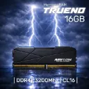 Airflow TRUENO DDR4 16GB 3200Mhz CL16 Memoria Ram Compatible AMD & Intel - XPM - Disipador Negro